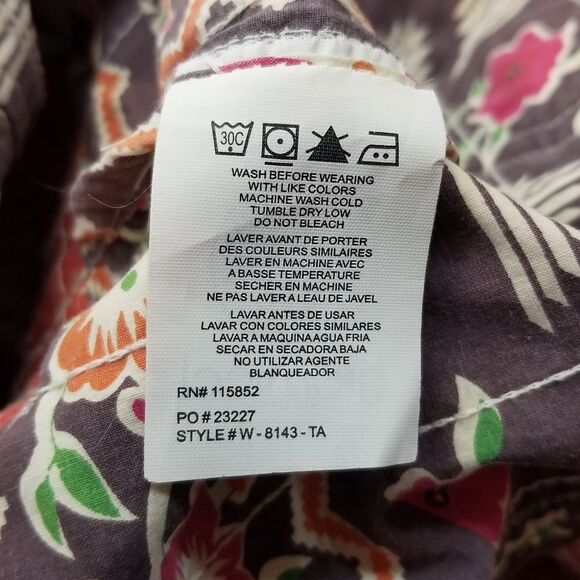 Gramicci Red 100% Cotton Multicolor Mixed Print Boho Global Jacket - Picture 7 of 9